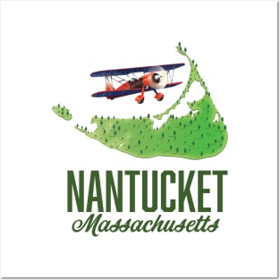 Nantucket Massachusetts Map Posters and Art